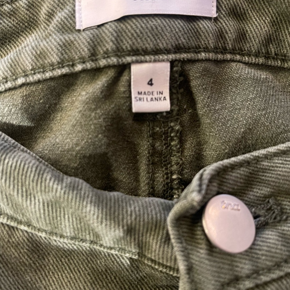 TNA Wide Leg Cargo Pants in Olive Green - Picture 8 of 9